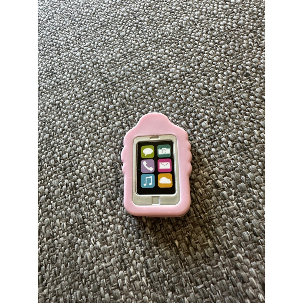 American Girl Pink Cupcake Pretend Play Toy Cell Phone with App Icons VGUC